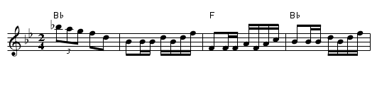 Przeworska - staff notation