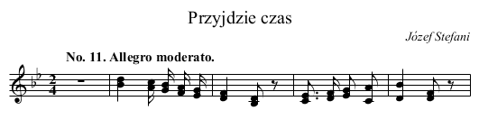 Przyjdzie czas - staff notation