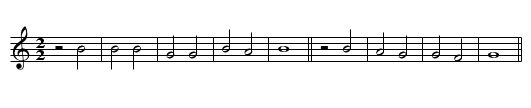 Psalm No. 1 - staff notation