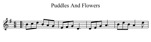 Puddles And Flowers - staff notation