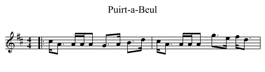Puirt-a-Beul - staff notation