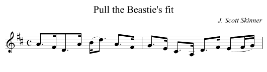 Pull the Beastie's fit - staff notation