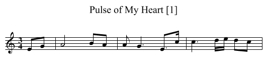 Pulse of My Heart [1] - staff notation