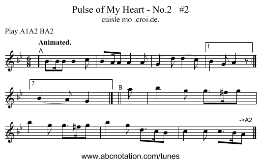 Pulse of My Heart - No.2 #2 - staff notation