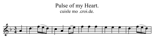 Pulse of my Heart. - staff notation