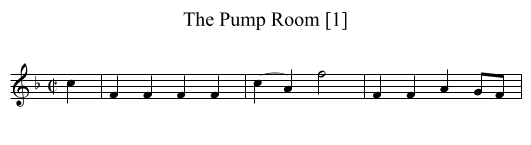 Pump Room [1], The - staff notation