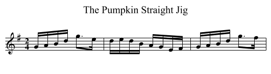 Pumpkin Straight Jig, The - staff notation