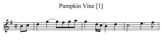 Pumpkin Vine [1] - staff notation