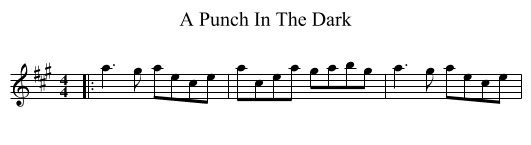 Punch In The Dark, A  - staff notation