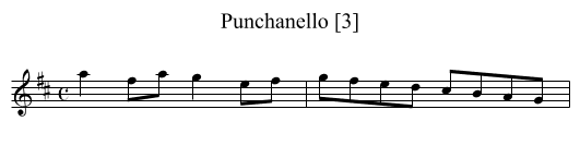 Punchanello [3] - staff notation