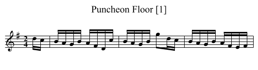 Puncheon Floor [1] - staff notation