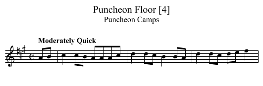 Puncheon Floor [4] - staff notation