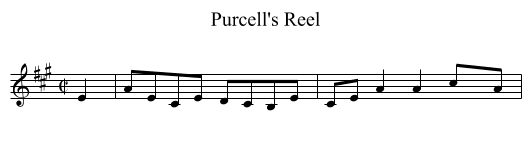 Purcell's Reel - staff notation