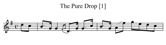 Pure Drop [1], The - staff notation