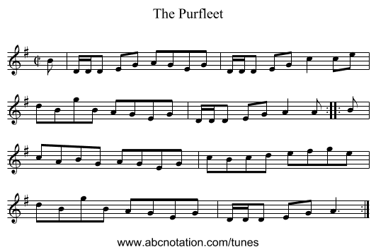 Purfleet, The - staff notation
