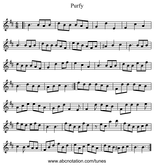Purfy - staff notation