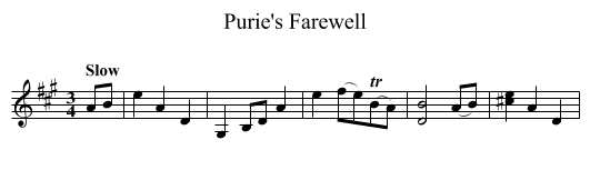 Purie's Farewell - staff notation