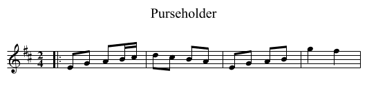 Purseholder - staff notation