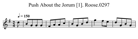 Push About the Jorum [1]. Roose.0297 - staff notation