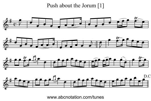 Push about the Jorum [1] - staff notation