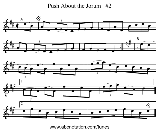 Push About the Jorum   #2 - staff notation