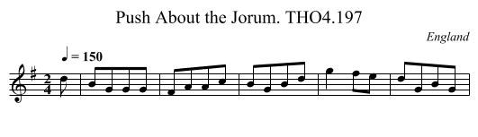 Push About the Jorum. THO4.197 - staff notation