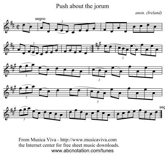 Push about the jorum - staff notation