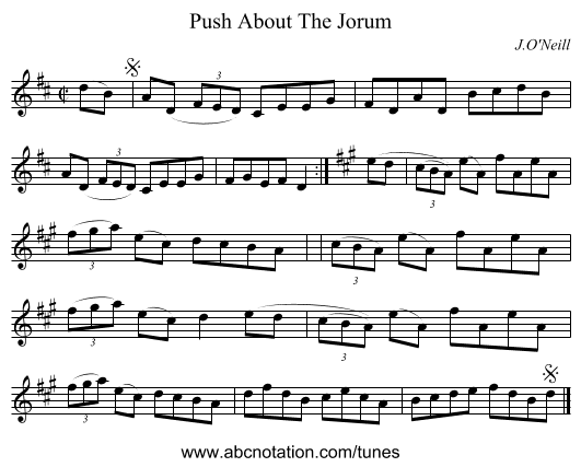 Push About The Jorum - staff notation