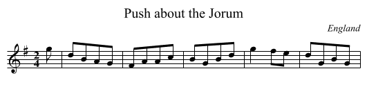 Push about the Jorum - staff notation