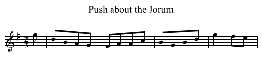 Push about the Jorum - staff notation