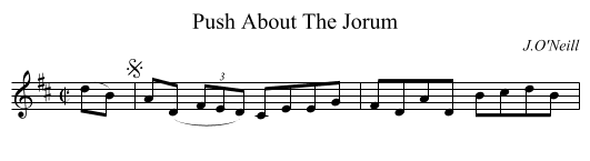 Push About The Jorum - staff notation