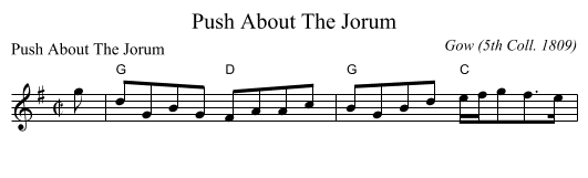 Push About The Jorum - staff notation