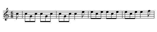 PUSS IN A CORNER - staff notation