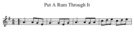 Put A Rum Through It - staff notation