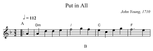 Put in All - staff notation