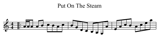 Put On The Steam - staff notation