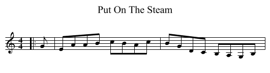 Put On The Steam - staff notation