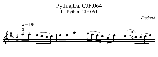 Pythia,La. CJF.064 - staff notation