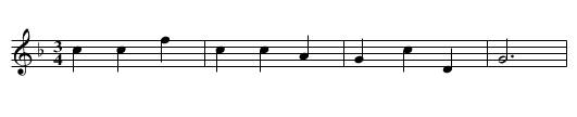 Qianfangyan xiayu heofangyan liu - staff notation