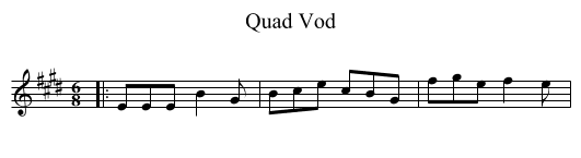 Quad Vod - staff notation