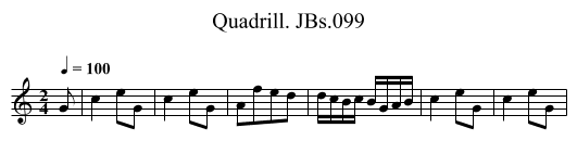 Quadrill. JBs.099 - staff notation