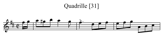 Quadrille [31] - staff notation