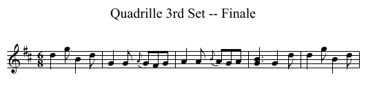 Quadrille 3rd Set -- Finale - staff notation
