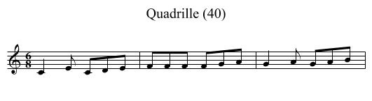 Quadrille (40) - staff notation