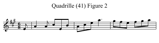 Quadrille (41) Figure 2 - staff notation