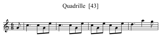 Quadrille  [43] - staff notation