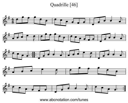 Quadrille [46] - staff notation