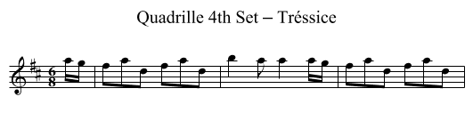 Quadrille 4th Set – Tréssice - staff notation