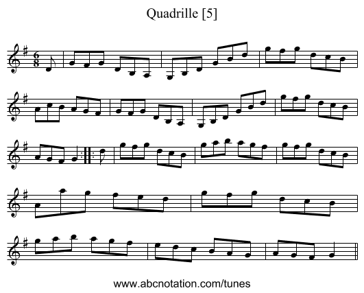 Quadrille [5] - staff notation
