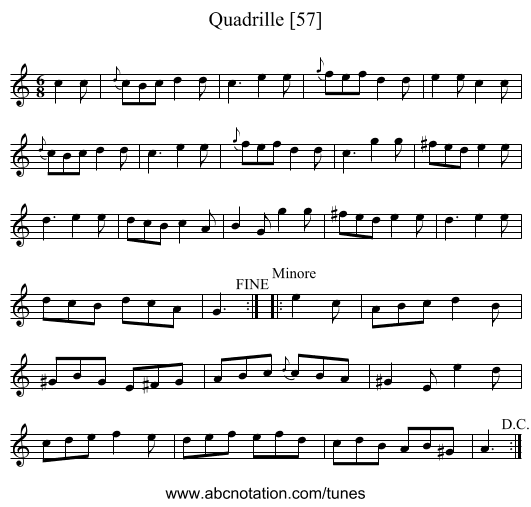 Quadrille [57] - staff notation